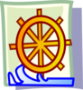 Ship Wheel Icon Clip Art